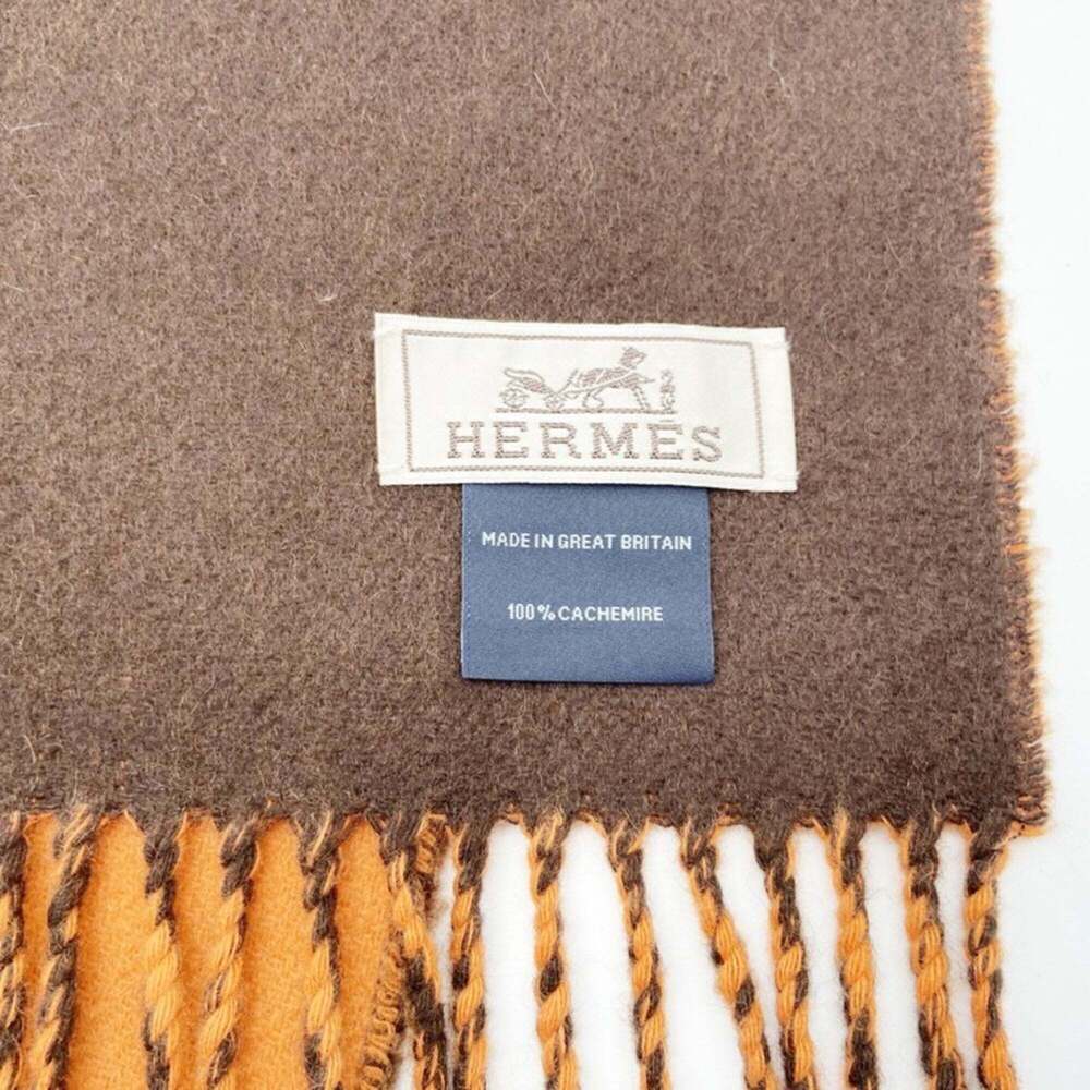 HERMES Authentic Brown Scarf - Picture 4 of 4